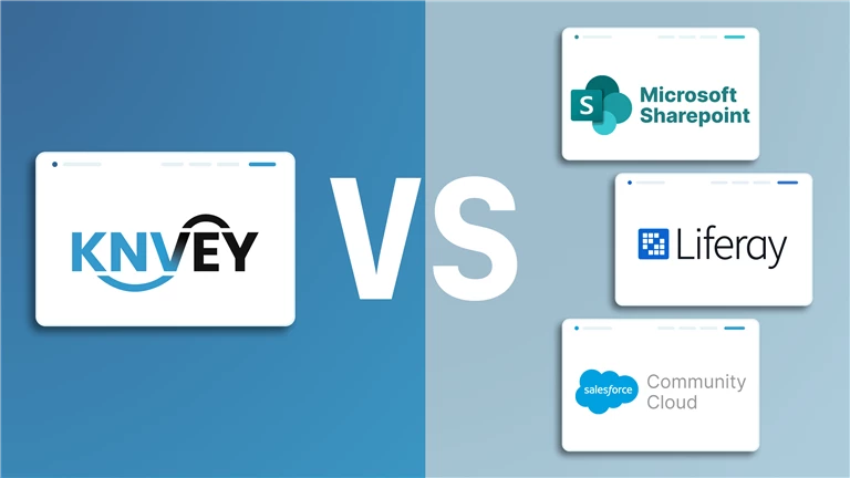 KNVEY Portals VS Sharepoint, Liferay, Salesforce Community Cloud